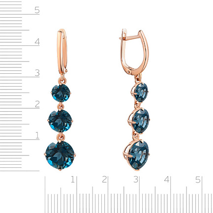 Серьги с английским замком из красного золота