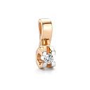 Подвеска из красного золота с бриллиантом