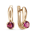 Серьги с английским замком из красного золота