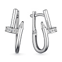 Серьги из белого золота с бриллиантами