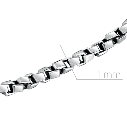 Браслет автомат из серебра, плетение венецианское