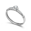 Кольцо из белого золота с бриллиантами