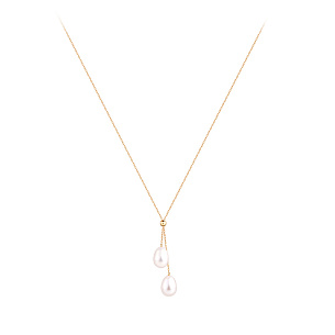 Колье из красного золота с жемчугом