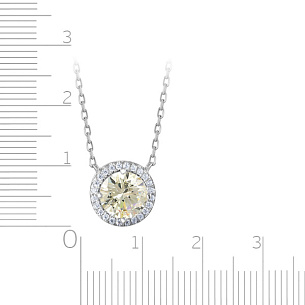 Колье из серебра с цирконием