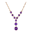 Колье из красного золота с аметистом