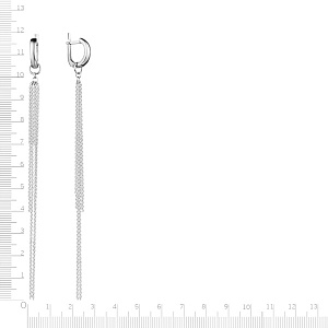 Серьги с английским замком из серебра