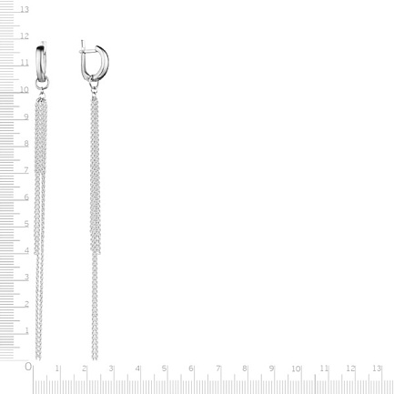 Серьги с английским замком из серебра