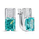 Серьги с английским замком из серебра