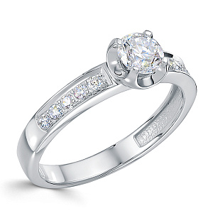 Кольцо из белого золота