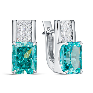 Серьги с английским замком из серебра