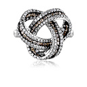 Кольцо из белого золота с бриллиантами