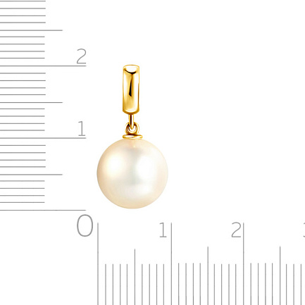 Подвеска из желтого золота с жемчугом