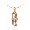 Подвеска из красного золота с бриллиантами