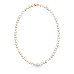 Бусы из красного золота с жемчугом