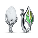 Серьги с английским замком из серебра