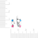 Серьги детские из серебра с эмалью