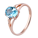 Кольцо из красного золота с топазом