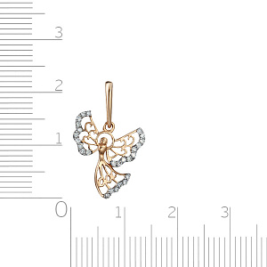 Подвеска из красного золота с бриллиантами