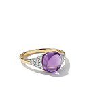 Кольцо из желтого золота с аметистом, бриллиантами