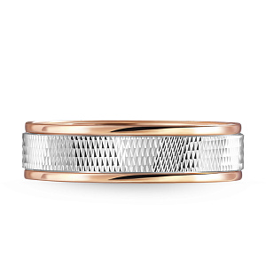 Кольцо обручальное с алмазной гранью