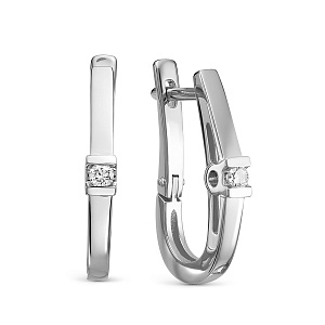 Серьги из белого золота с бриллиантами