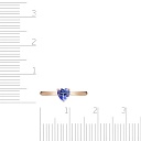 Кольцо из красного золота с танзанитом