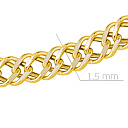 Цепь автомат из желтого золота, плетение двойной ромб