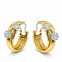 Серьги из белого золота с бриллиантами