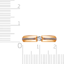 Кольцо из комбинированного золота с бриллиантом