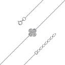 Браслет декоративный из серебра с фианитами