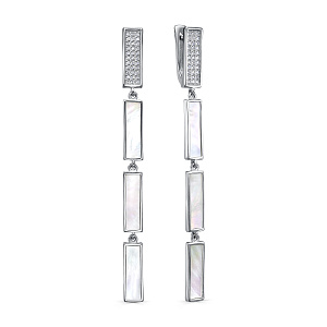 Серьги с английским замком из серебра