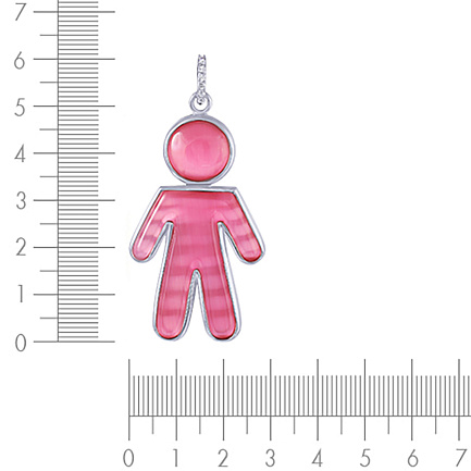 Подвеска из серебра с фианитом