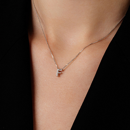 Колье из серебра с фианитами