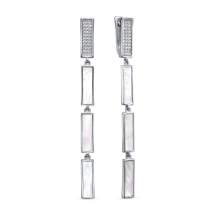 Серьги с английским замком из серебра