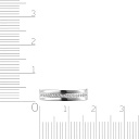 Кольцо обручальное из белого золота с бриллиантами