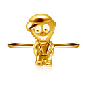 Кольцо детское из желтого золота с эмалью