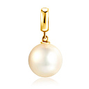 Подвеска из желтого золота с жемчугом