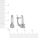 Серьги с английским замком из белого золота с бриллиантами