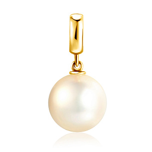 Подвеска из желтого золота с жемчугом