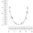 Колье из серебра с лунными камнями