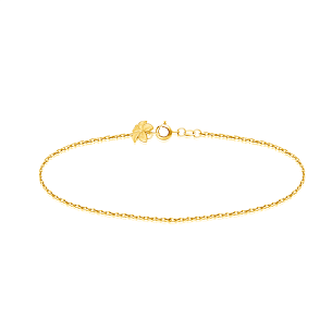 Браслет на ногу декоративный из желтого золота