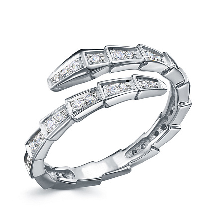 Кольцо из белого золота с бриллиантами