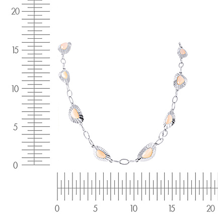 Колье из серебра с лунными камнями