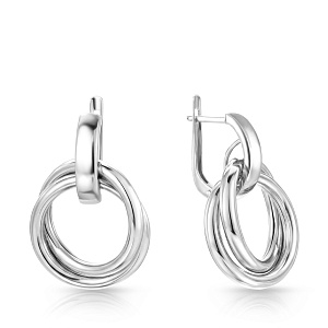 Серьги с английским замком из серебра