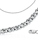 Цепь автомат из серебра, плетение восьмёрка