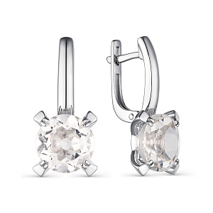 Серьги с английским замком из серебра