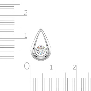 Подвеска из белого золота с бриллиантом
