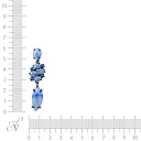 Подвеска из серебра с кварцем, фианитом