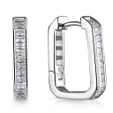 Серьги из серебра с фианитом