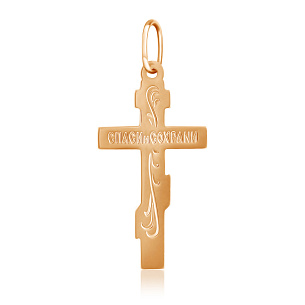 Крест из комбинированного золота